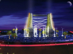 迪拜“Layers of Dubai”---沙漠太陽能、風能發(fā)電塔/Mekano