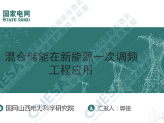 國網(wǎng)山西電科院郭強：混合儲能在新能源一次調頻的工程應用