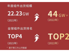晶科能源22年出貨超44GW，N型出貨一騎絕塵