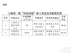 國家電投、申能中標(biāo)！上海公布1GW海上光伏項目競配結(jié)果